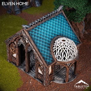 Elven Home - Kingdom of Noldareth - Tabletop Terrain Fantasy DND Miniature Roleplaying Wargame 28mm 32mm