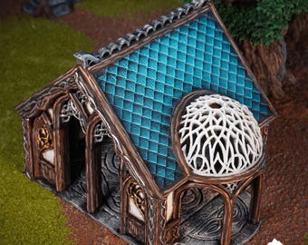 Casa degli Elfi - Regno di Noldareth - Terreno da tavolo Fantasy DND Miniature Roleplaying Wargame 28 mm 32 mm