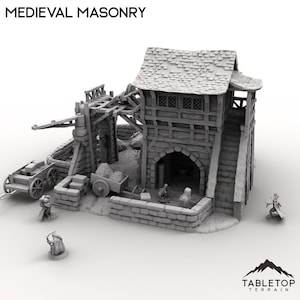 Medieval Masonry - Tabletop Terrain Fantasy DND Miniature Roleplaying Wargame 28mm 32mm