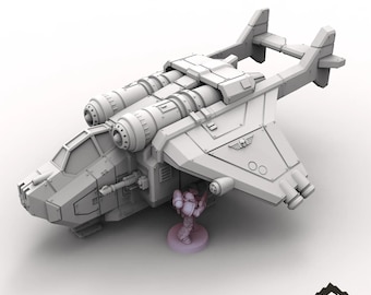 Castograd Heavy Transport Lander - Tabletop Terrain Grimdark Gothic Miniature Wargame Sci-Fi 28mm 32mm