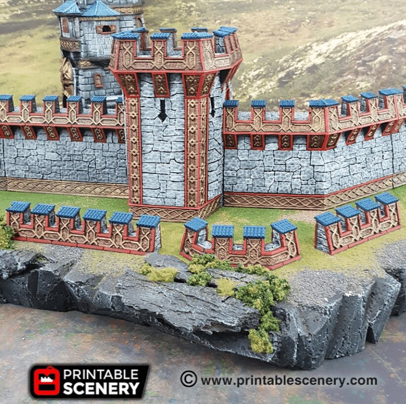 Ironhelm Barricades - Dwarven Fantasy Scatter Terrain - Fantasy Terrain DND AoS Conquest Printable Scenery Miniature Tabletop Terrain