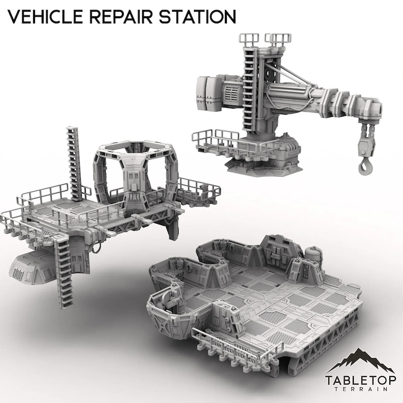 Vehicle Repair Station - Tabletop Terrain Grimdark Gothic Miniature ...