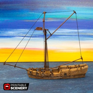 Sloop - Pirate Ship - Blood and Plunder Black Seas Cutlass