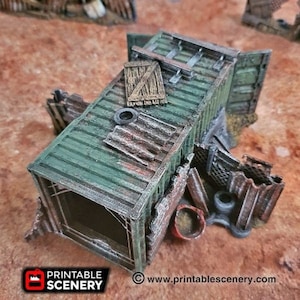 Junkfort Foot Entrance - Apocalyptic Terrain - Gaslands Terrain Post-Apocalyptic Walking Dead Fallout Wasteland Warfare Tabletop Terrain