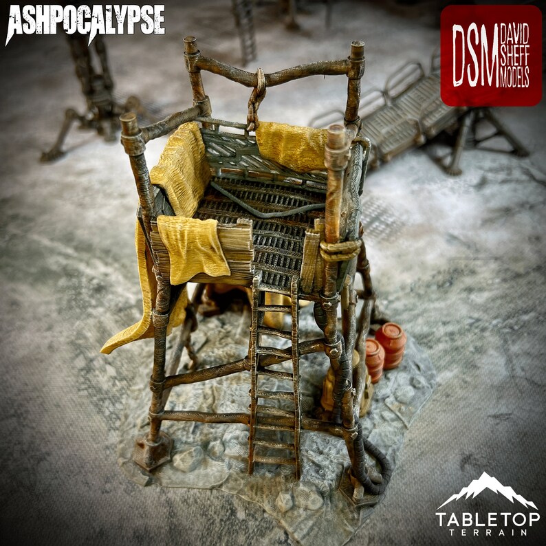 Ashpocalypse Sentry Tower - Post Apocalyptic Wargaming Tabletop Terrain ...