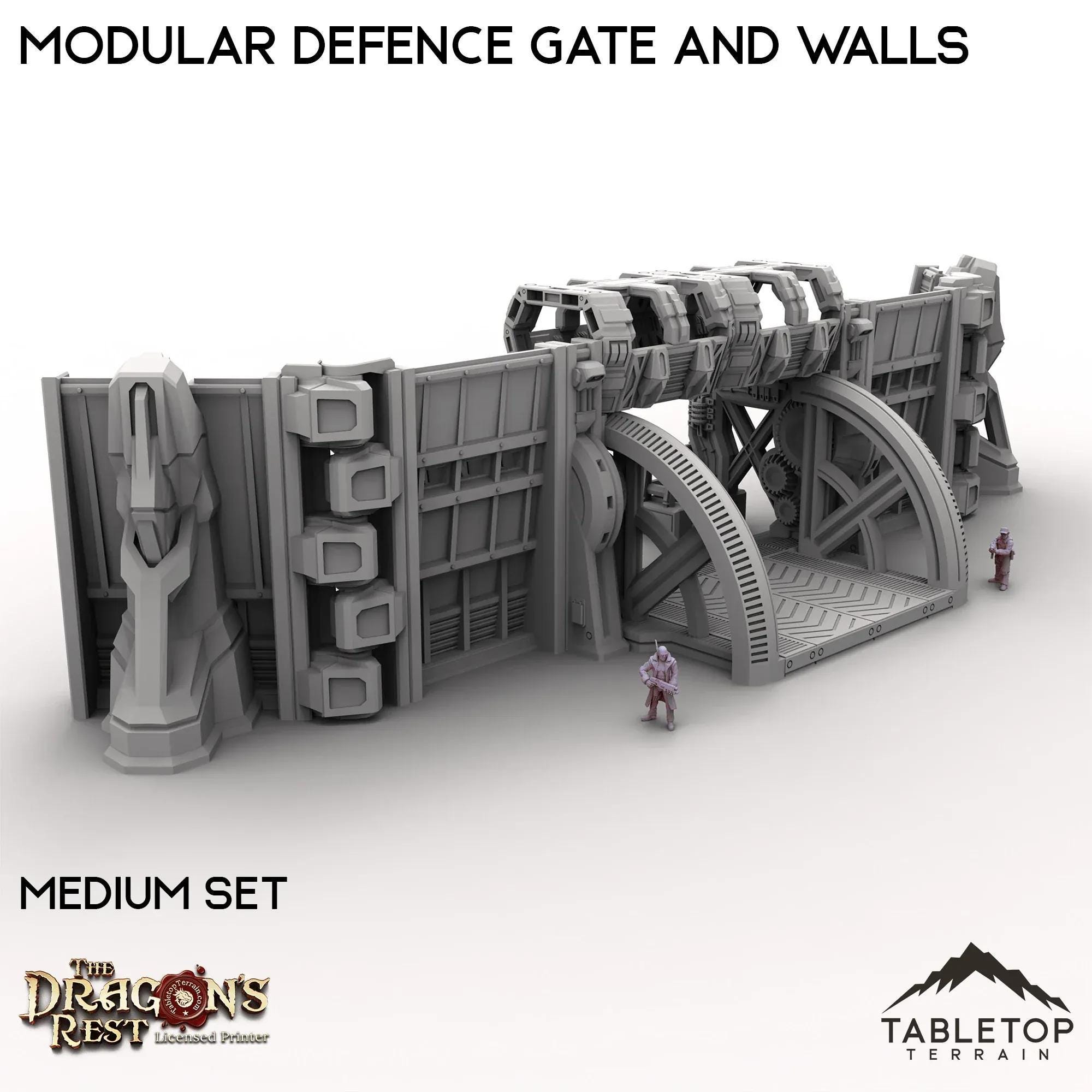 7 Gate Defence Modular Defense Gate and Walls - Tabletop Terrain Grimdark Gothic ...