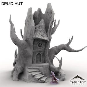 Druid Hut - Tabletop Terrain Fantasy DND Miniature Roleplaying Wargame 28mm 32mm
