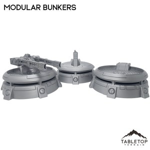 Greater Good Modular Bunkers - Voroni Collective - Tabletop Terrain Greater Good Grimdark Miniature Wargame Sci-Fi 28mm 32mm