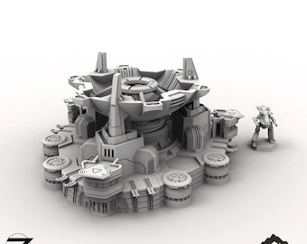 HEXTECH Beacon (Eingefahren) - PowerComplex - Thunderhead Studio 6 mm Kompatibel mit Small Scale Mech Wargames