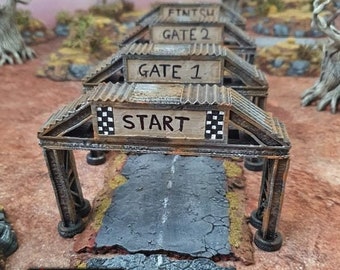 Race Checkpoint - Apocalyptic Terrain - Gaslands Terrain Post-Apocalyptic Walking Dead Fallout Wasteland Warfare Tabletop Terrain Wargame