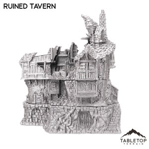 Ruined Tavern - Hagglethorn Hollow - Fantasy Ruins - DND AoS Pathfinder Conquest Printable Scenery Tabletop Terrain Miniature Wargame