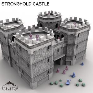 Stronghold Castle - Tabletop Terrain Fantasy DND Miniature Roleplaying Wargame 28mm 32mm