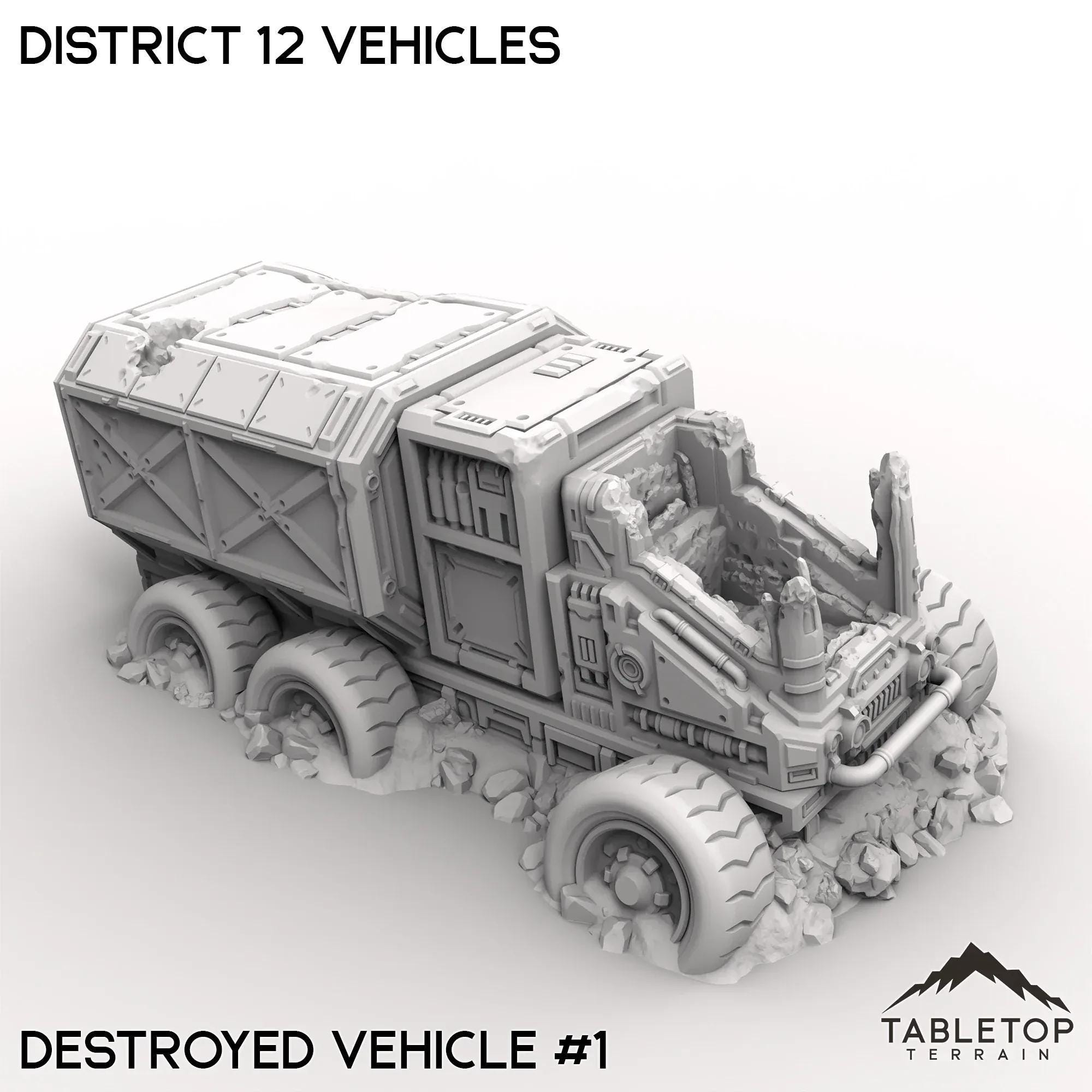 District 12 Vehicles - Tabletop Terrain Grimdark Gothic Miniature ...