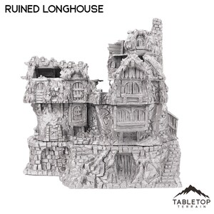 Ruined Longhouse - Hagglethorn Hollow - Fantasy Ruins - DND AoS Pathfinder Conquest Printable Scenery Tabletop Terrain Miniature Wargame