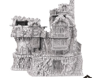 Ruined Longhouse - Hagglethorn Hollow - Fantasy Ruins - DND AoS Pathfinder Conquest Printable Scenery Tabletop Terrain Miniature Wargame