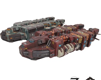 HEXTECH Borealis Ship- 6mm - Thunderhead Studio 6mm Compatible with Small Scale Mech Wargames
