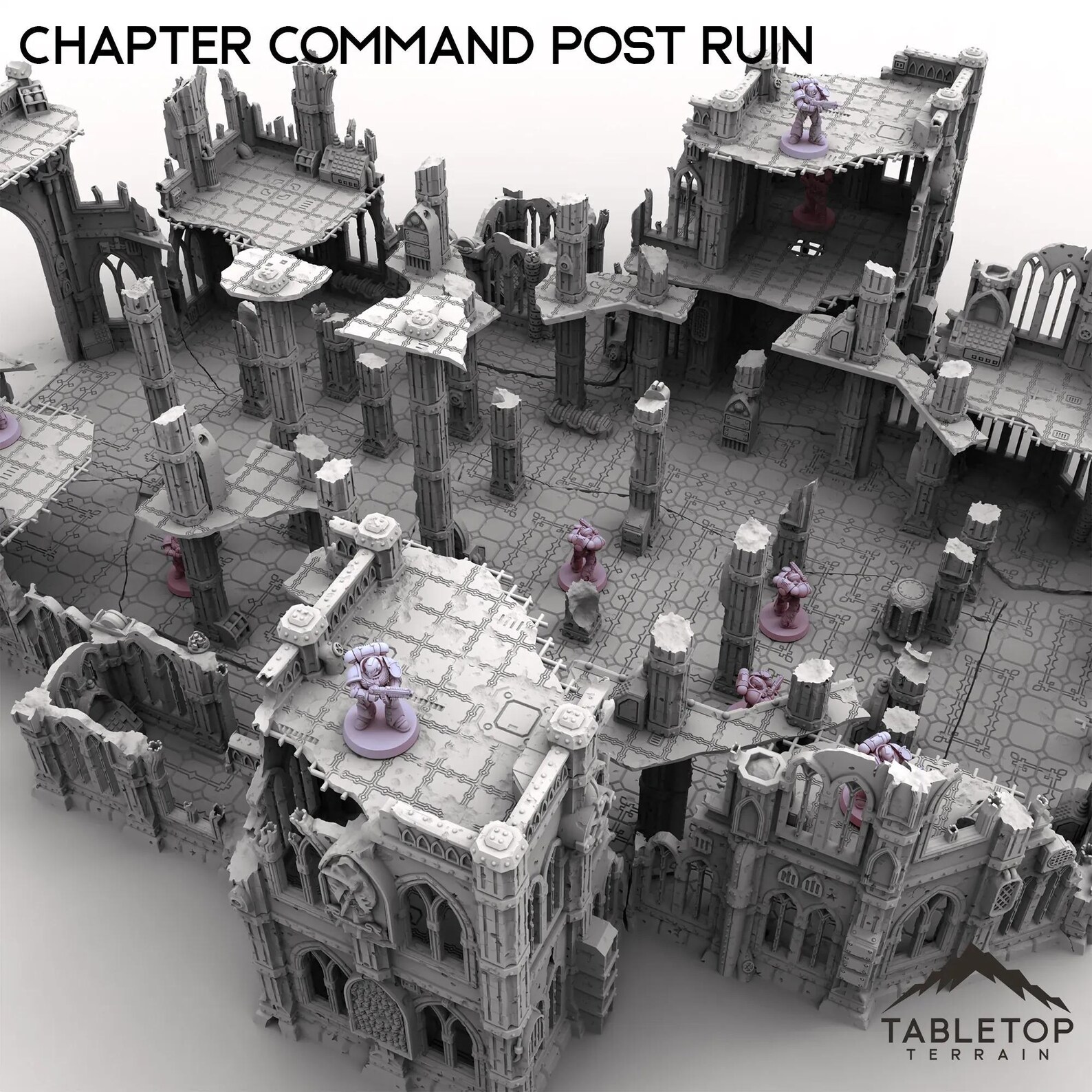 Chapter Command Post Ruin - Tabletop Terrain Grimdark Gothic Miniature ...