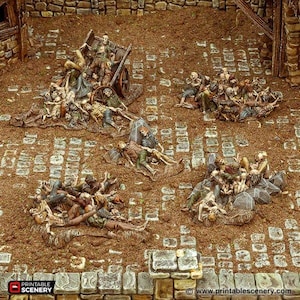 Pilas de Cadáveres - Terreno de mesa Fantasía DND Miniatura Juego de rol Wargame 28 mm 32 mm