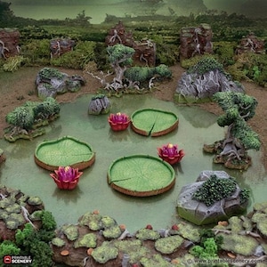 Swamp Scatter - The Gloaming Swamp - Fantasy Terrain DND AoS Conquest Printable Scenery Wargame Tabletop Terrain