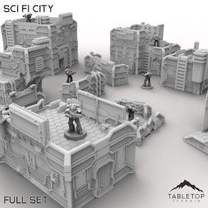 Sci Fi City - Tabletop Terrain Outer Rim Compatible with Star Wars Legion Shatterpoint