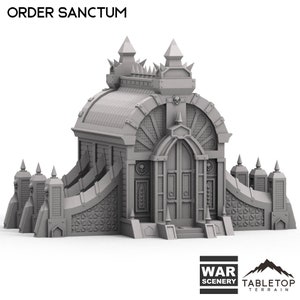 Tabletop Terrain Order Sanctum Wargame Terrain 3d printed 28mm Building Sci Fi Gothic Wargaming Scenery