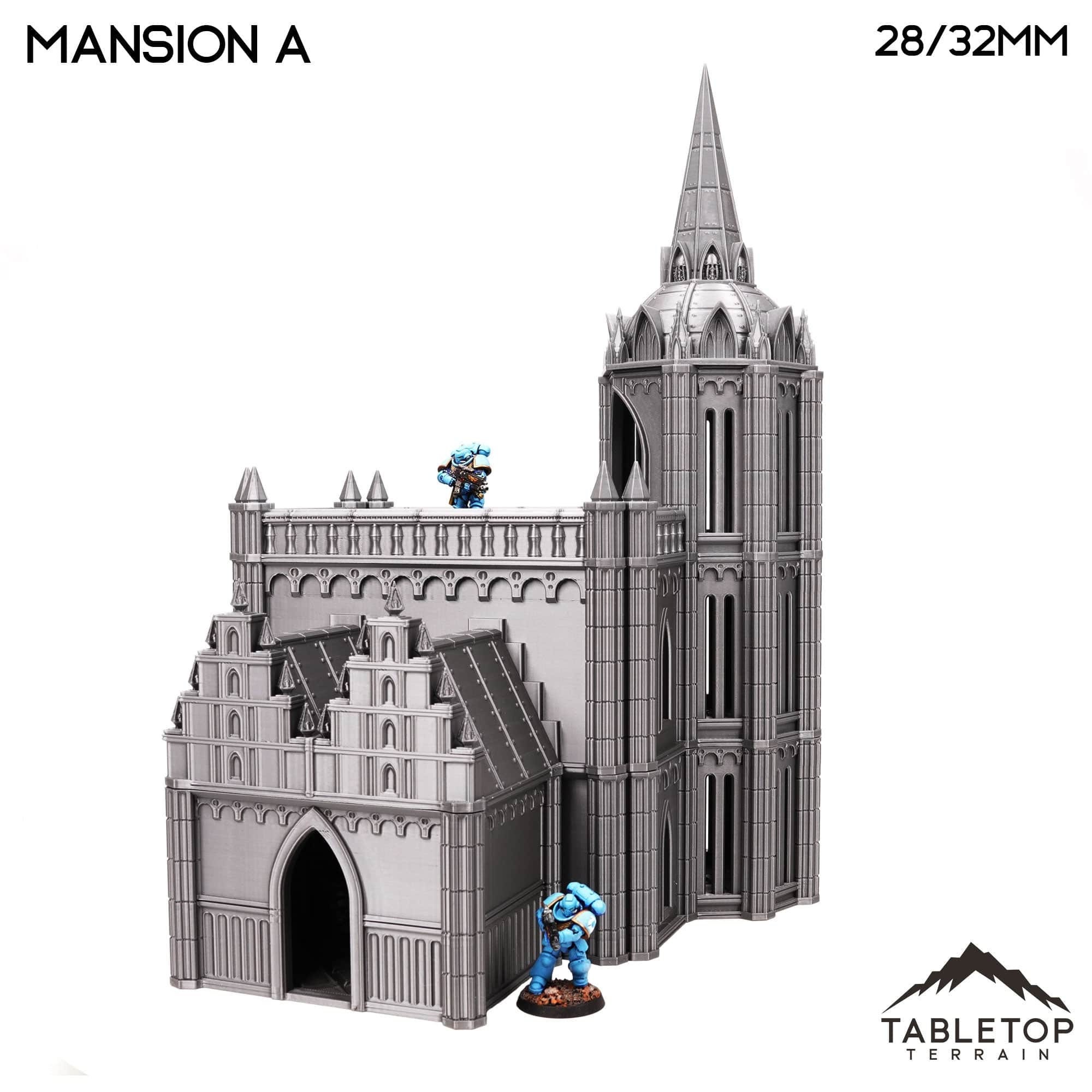 Mansion A - Emerita, Imperial Suburbs - Tabletop Terrain Grimdark Gothic Miniature Wargame Sci-Fi 28 mm 32 mm