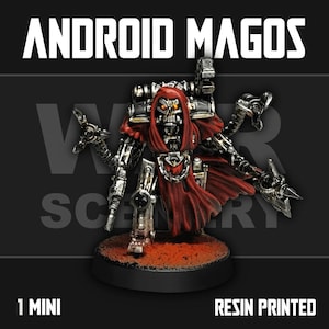 Chaos Android Magos - Grimdark Minis by War Scenery for Tabletop Wargames