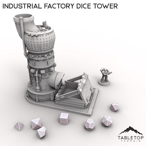 Industrial Factory Dice Tower - Tabletop Terrain Fantasy DND Miniature Roleplaying Wargame 28mm 32mm