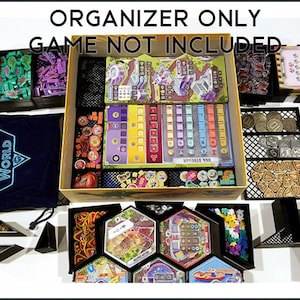 Dinosaur World with Expansions Board Game Insert / Organizer