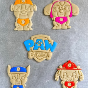 Puppy Patrol Cookie Cutters: Badge, Police, Fire, Air Rescue, Construction