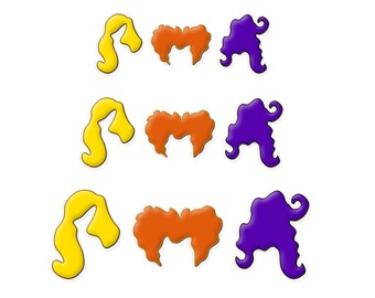 Hocus Pocus Cookie Cutters: Witch Hair Halloween Baking