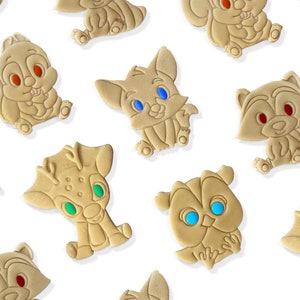 Woodland Creatures Cookie Cutters, Baby Animal Cookie Cutters, Squirrel Raccoon Deer Owl Fox Cookie Cutters