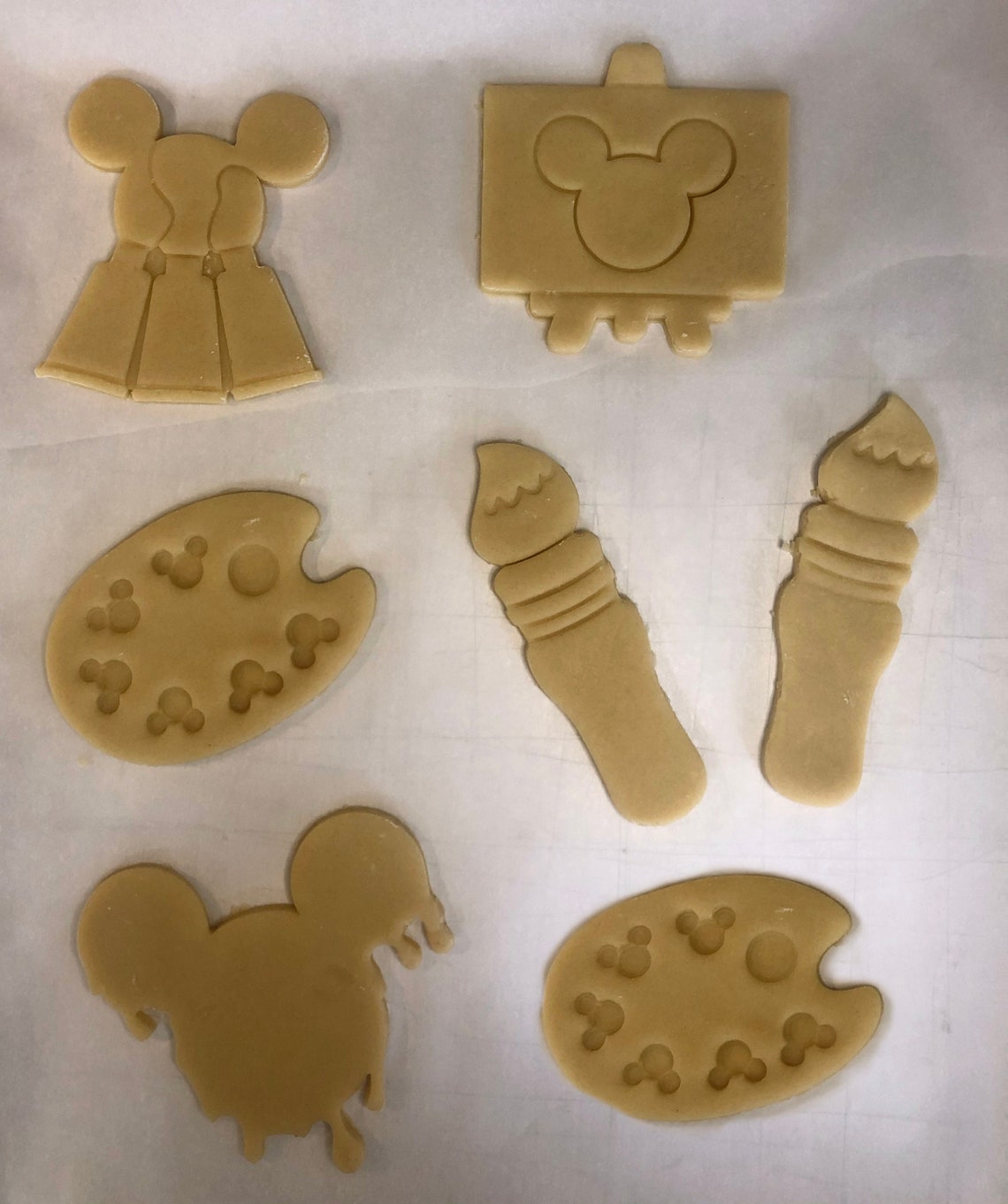 Mickey Artist Cookie Cutters Disney Theme Park Attraction Etsy