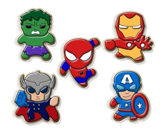 Super Heroes (2 Part) Cookie Cutters with Handles and Sharp Edges - Fondant & Clay Cutters with handles - Fast Free Shipping!