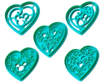 Heart Filigree Cookie Cutters: Sharp Edge Valentine Fondant Cutters