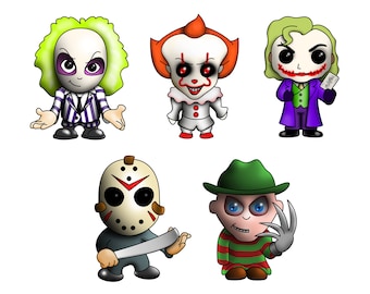 Horror Movie Villains Cookie Cutters: ABS Plastic Clay Cutters