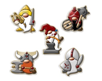 Sword and Gnome Cookie Cutter Set: Detailed ABS Plastic Cutters