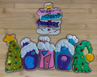 Grouchville Christmas Cookie Cutters: Village Scene, Sharp Edges