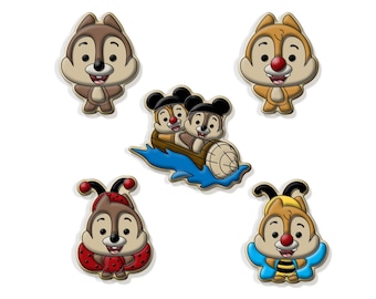 Chipmunk Adventure Cookie Cutter Set: Theme Park Ride, Fondant & Clay Cutters