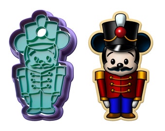 Nutcracker Mouse Cookie Cutter Set: 2-Part Stamp with Handle