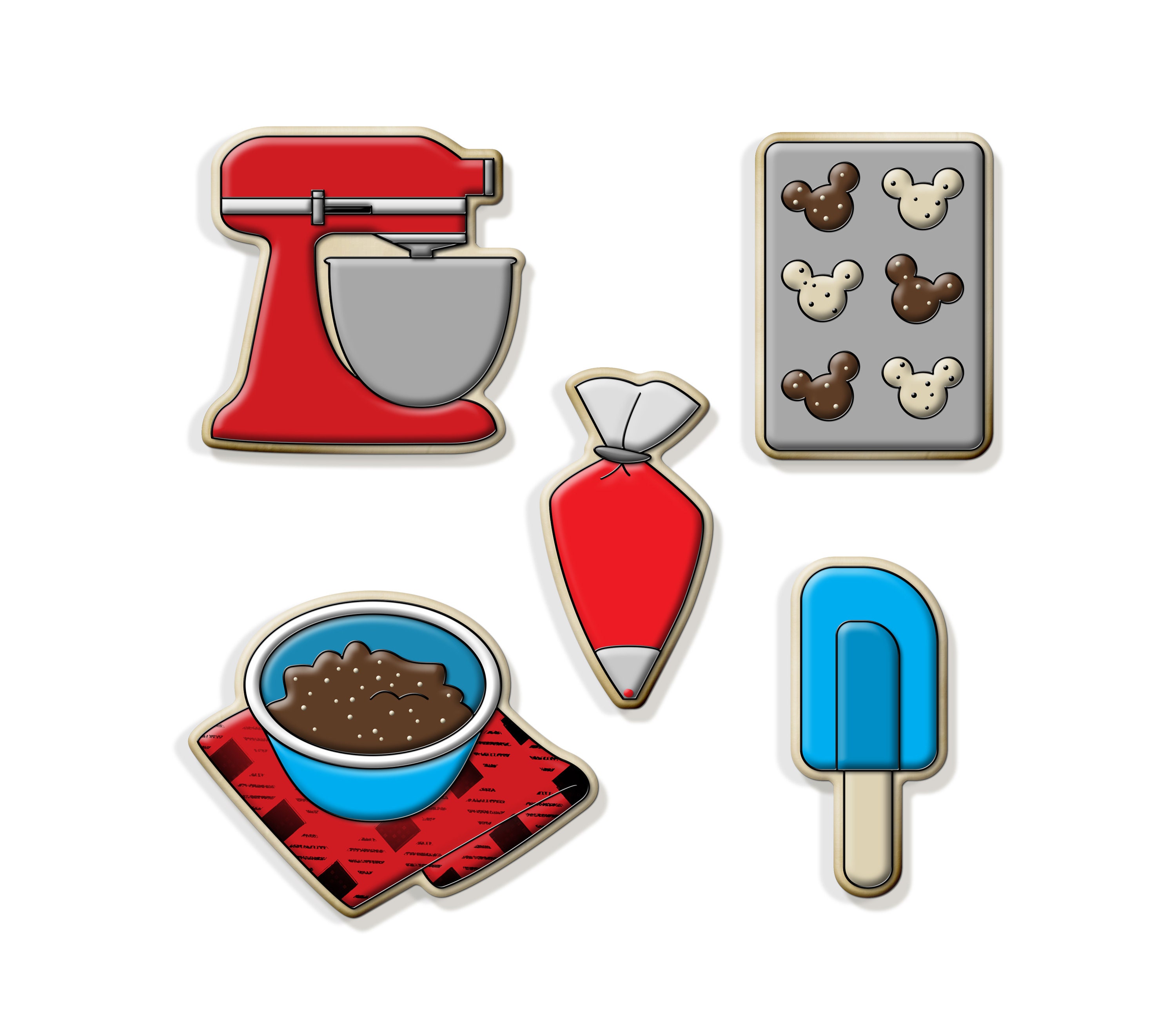 Baking Cookie Cutter Set With Sharp Edges Theme Park Etsy