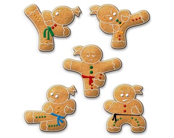 Ninjabread Man Cookie Cutters: Karate Gingerbread Christmas Baking