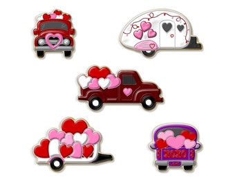 Truckloads of Love Cookie Cutters: Valentine's Day ABS Plastic Cutters