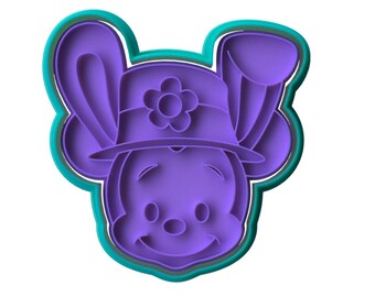 Easter Mouse in Rabbit Ears Cookie Cutter Set: Clay & Fondant Cutter
