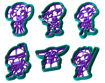 Space Wars Cookie Cutters with Handles: Fondant & Clay Cutters