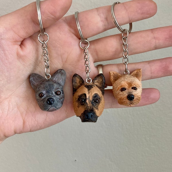 Custom Pet Cheychains | Handmade Polymer Clay Keychains Customized Pet Gift Memorial