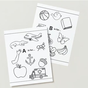Páginas para colorear del alfabeto, reconocimiento de letras, hojas de trabajo para niños pequeños, hojas de trabajo para preescolar, colorear