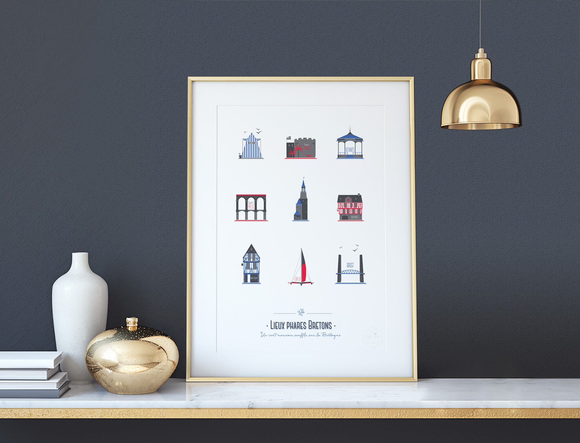 Affiche | Lieux Phares Bretons Un Vent Nouveau Souffle sur La Bretagne