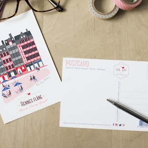 Carte postale | Rennes flâne | Place du Champ Jacquet