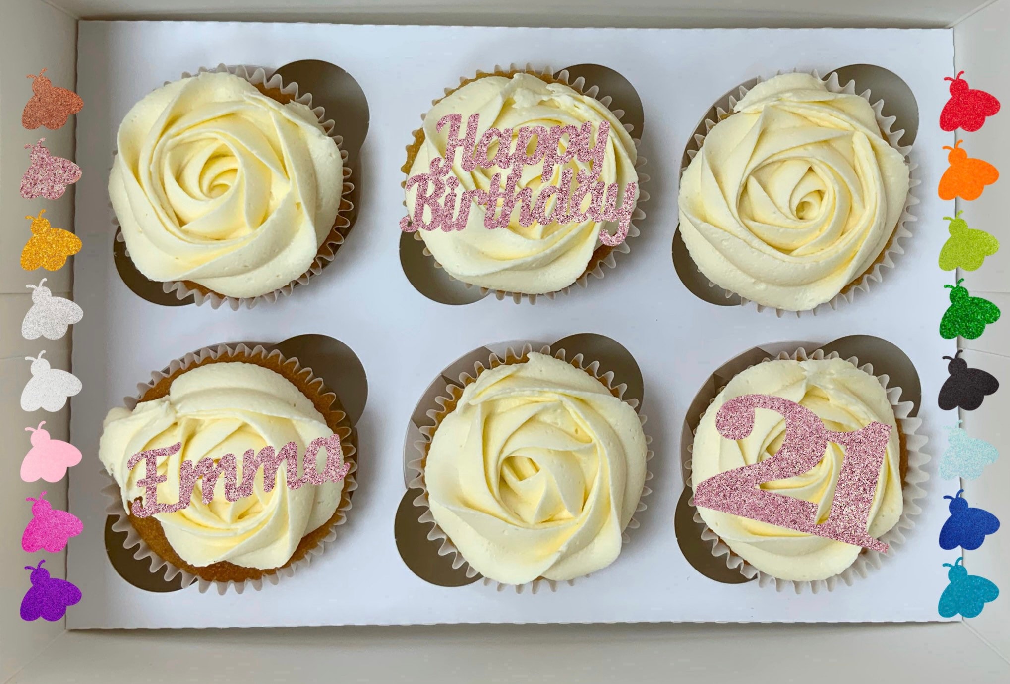 Gyufise 24 Piezas De Decoración De Cupcakes De Cumpleaños 21 Con Purpurina Negra Legal A, Decoraciones De Pastel Hello 21 Twenty One Para Decoración De Pasteles De Cumpleaños De 21 Años